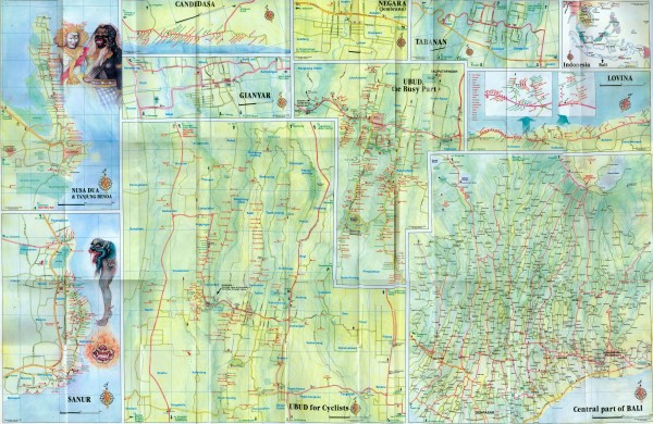 Карта Бали (оборот)